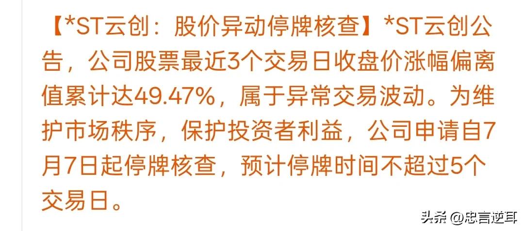 停牌核查重现，能否遏制无脑的炒作

今晚两只ST股宣布停牌核查，这是大半年后再现