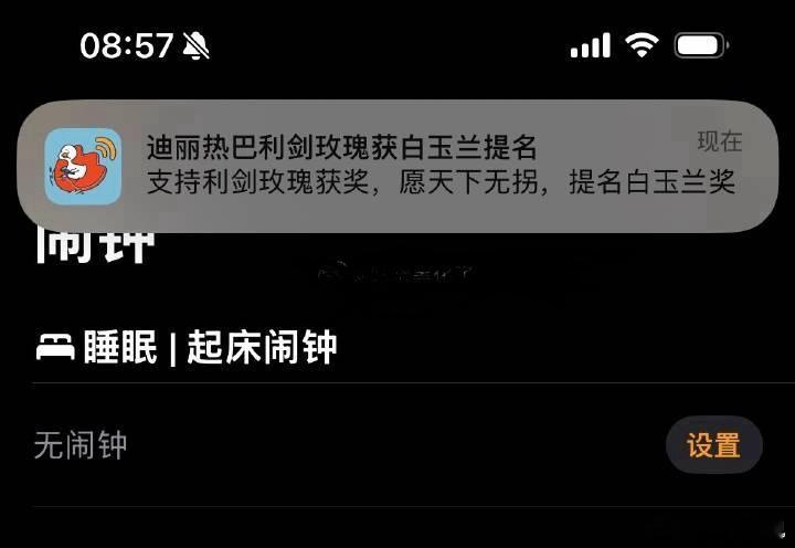 看来迪丽热巴对今年入围白玉兰很有信心 