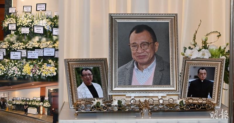【明報即時】許紹雄設靈 靈堂外變花海 古天樂鄭裕玲成龍林峯花圈致哀許紹雄今天設靈
