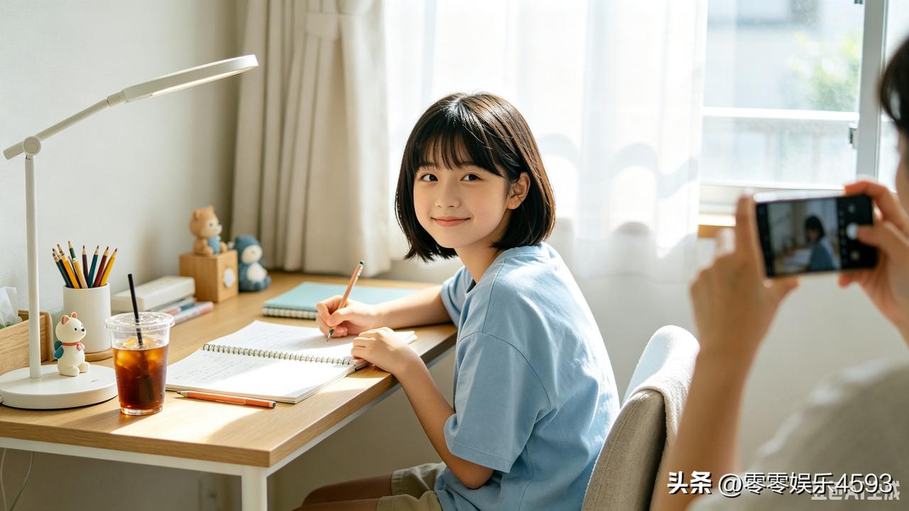 暑假里，一位妈妈晒出女儿的照片意外火了。照片里的女孩五官精致，带着青春期特有的朝