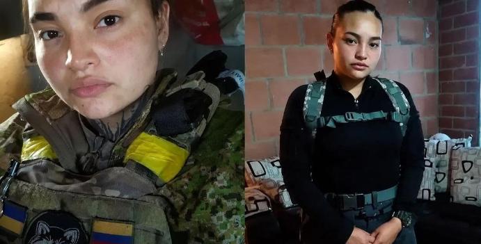 哥伦比亚女雇佣兵丹妮埃拉在扎波罗热被俄军俘虏时，身上还缠着战友们仓皇逃离时没来得