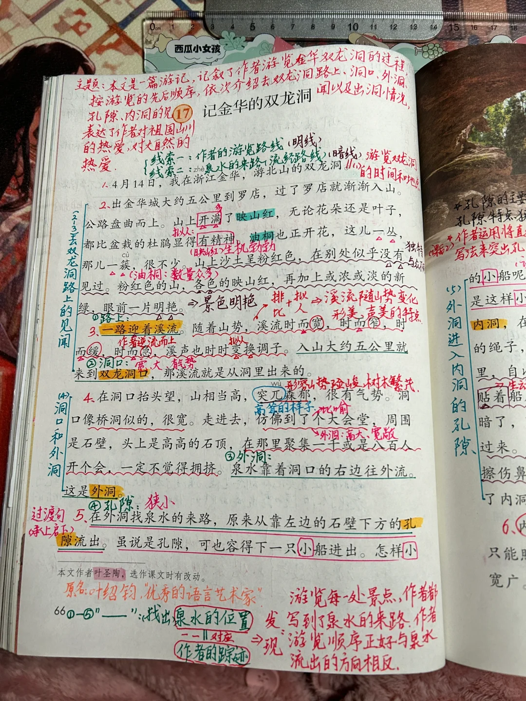四下语文备课17.《记金华的双龙洞》
