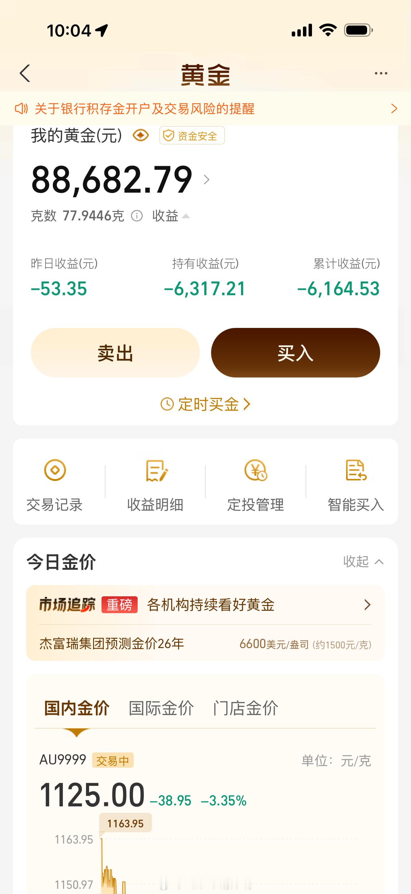 黄金从被抢空到暴跌仅用3天29号高点入的 一天就亏麻了 有比我还惨的吗