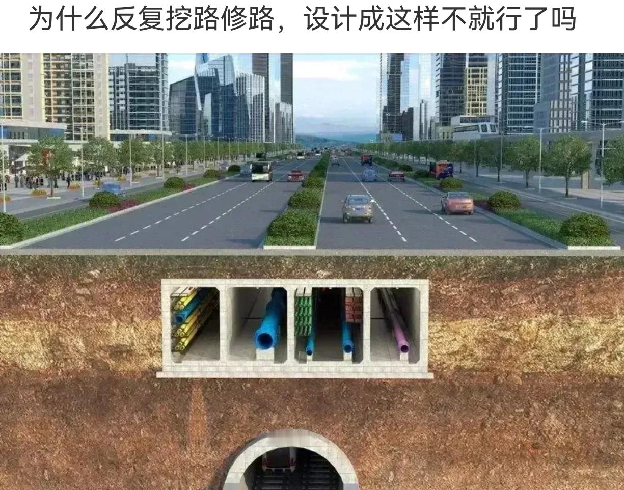 总挖路修路惹人烦，这种地下管廊设计不香吗？ ​​​