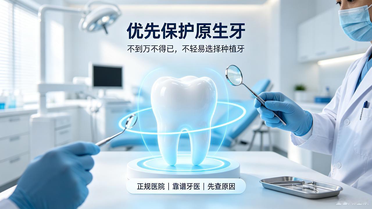 牙科医生忠告：优先守护原生牙，不到万不得已别做种植牙
 
很多人牙齿出问题，广告
