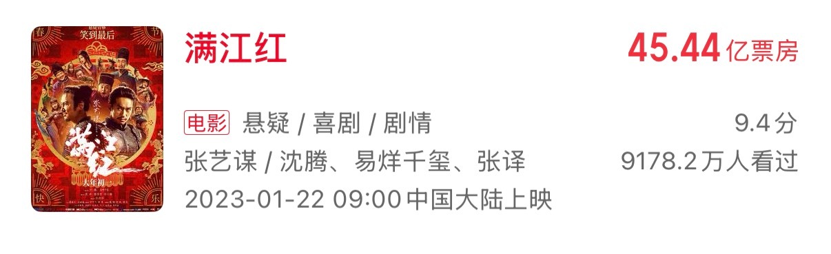 网传电影《满江红2》原班人马出演，居然还有第二部？第一部那是被骂惨了，超过45亿