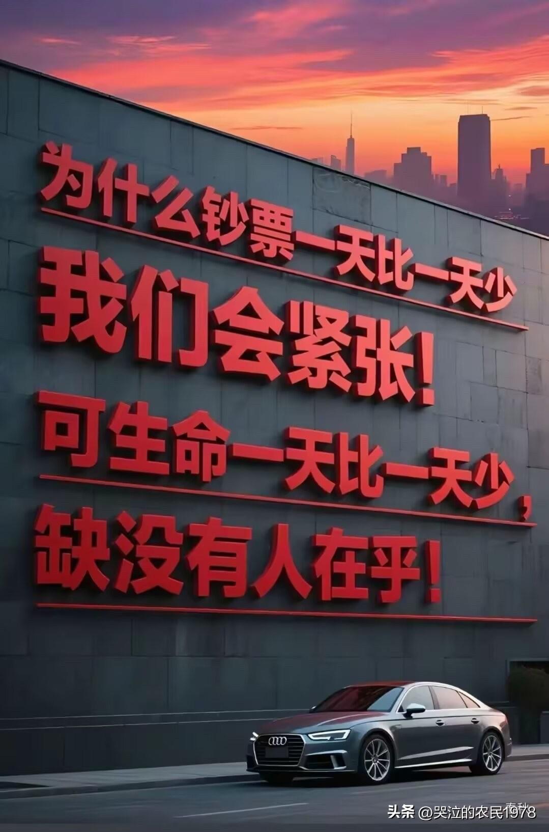为什么会这样样呢？
因为生命的延续是需要钞票的。吃穿住行，电费，水费，哪一样能离