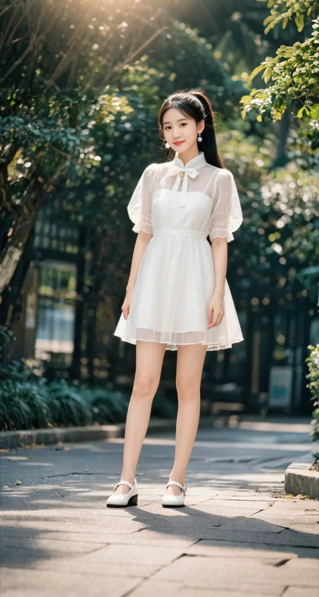AI扩图 AI户外甜美大片