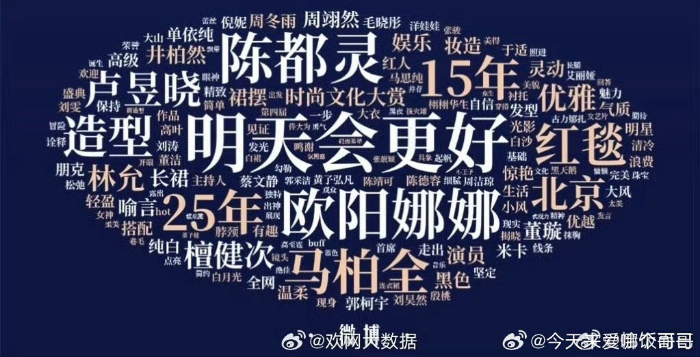 栩栩华生红毯全网舆情词云 ​​​