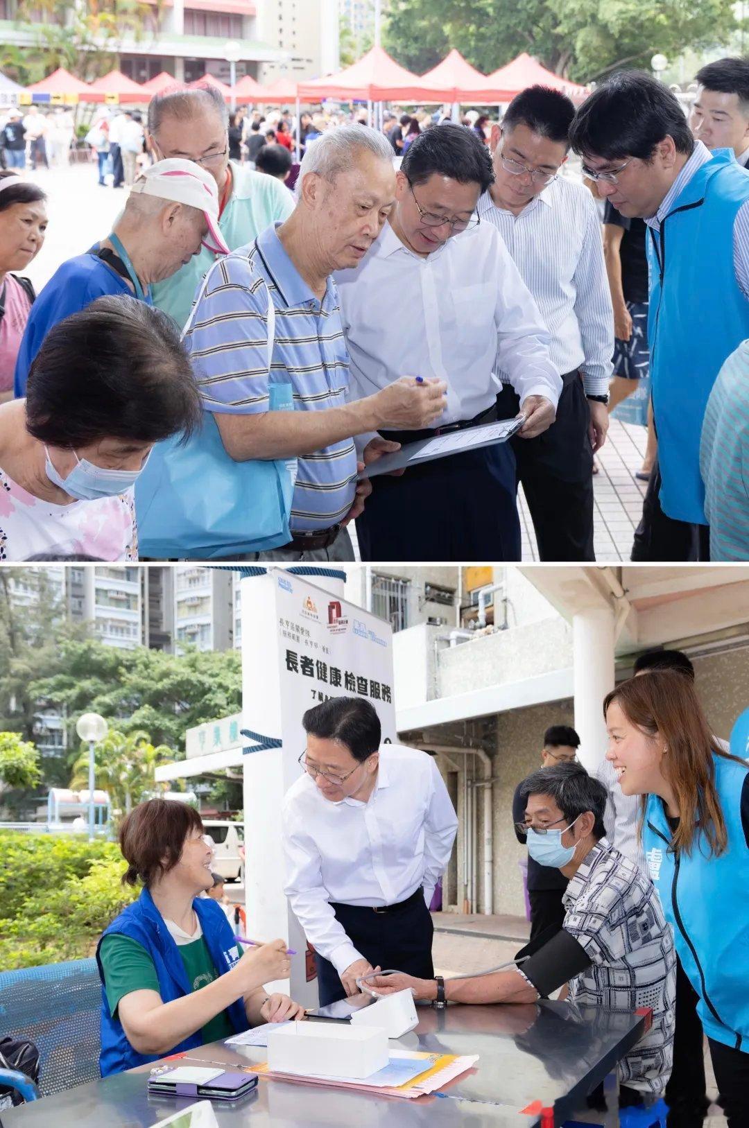 6月1日，中央政府驻港联络办主任周霁到九龙妇女联会富昌服务中心、新界葵青青衣长亨