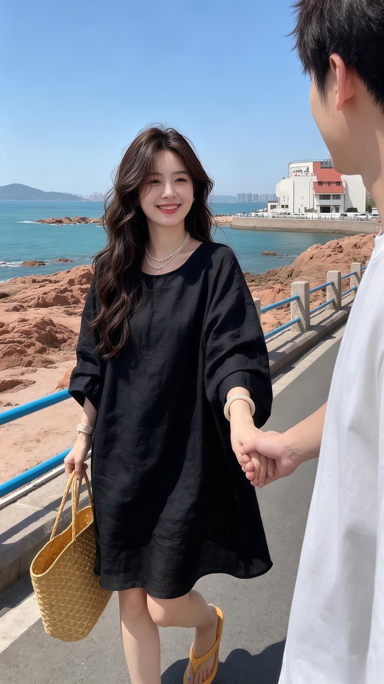 简约宽松连衣裙 慵懒风穿搭  微胖女生的松弛感ootd 穿搭夏季穿搭