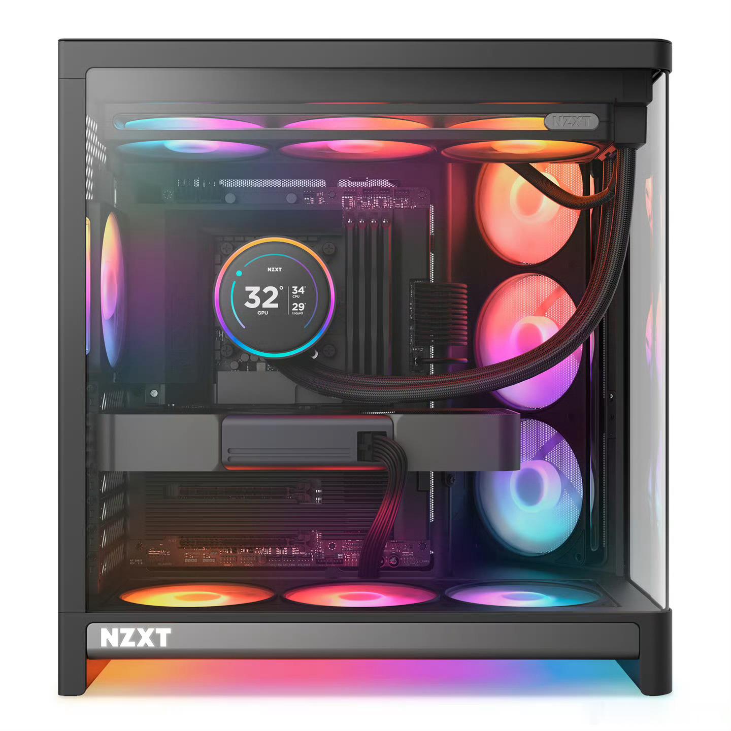 【NZXT 推出 2026 款 H6 机箱：为背插主板设计，简洁利落】该机箱左侧