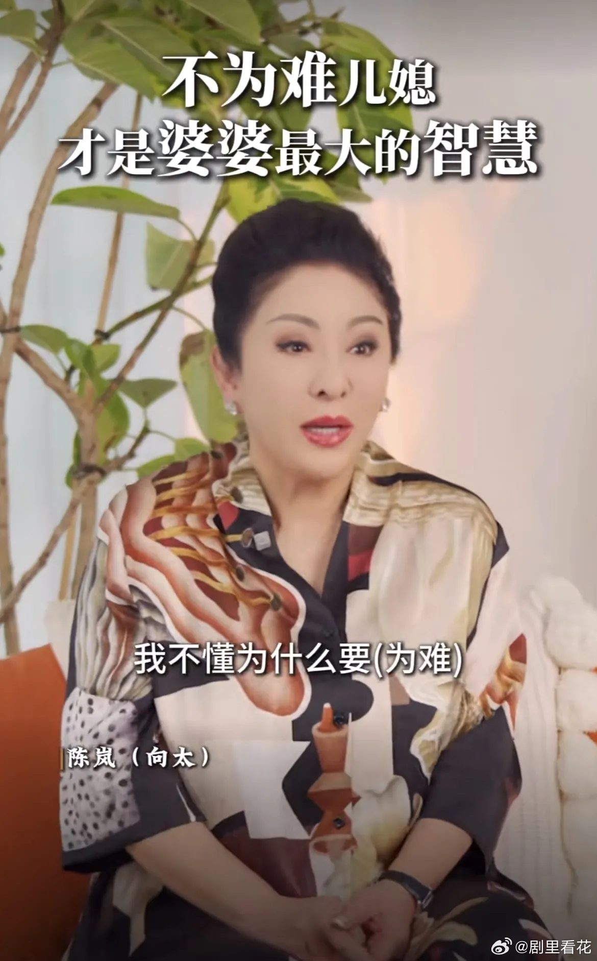 向太也有她搞不懂的事情，她说：“不明白有些婆婆为什么非要为难儿媳，明明都是女人，