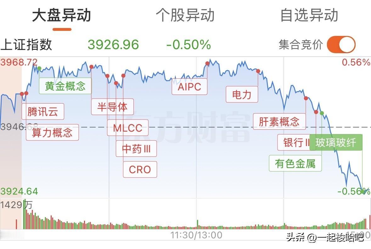黑天鹅，又是熟悉的味道，尾盘跳水，我紧急吹哨。今日的走势不得劲！韩股大涨超3.5