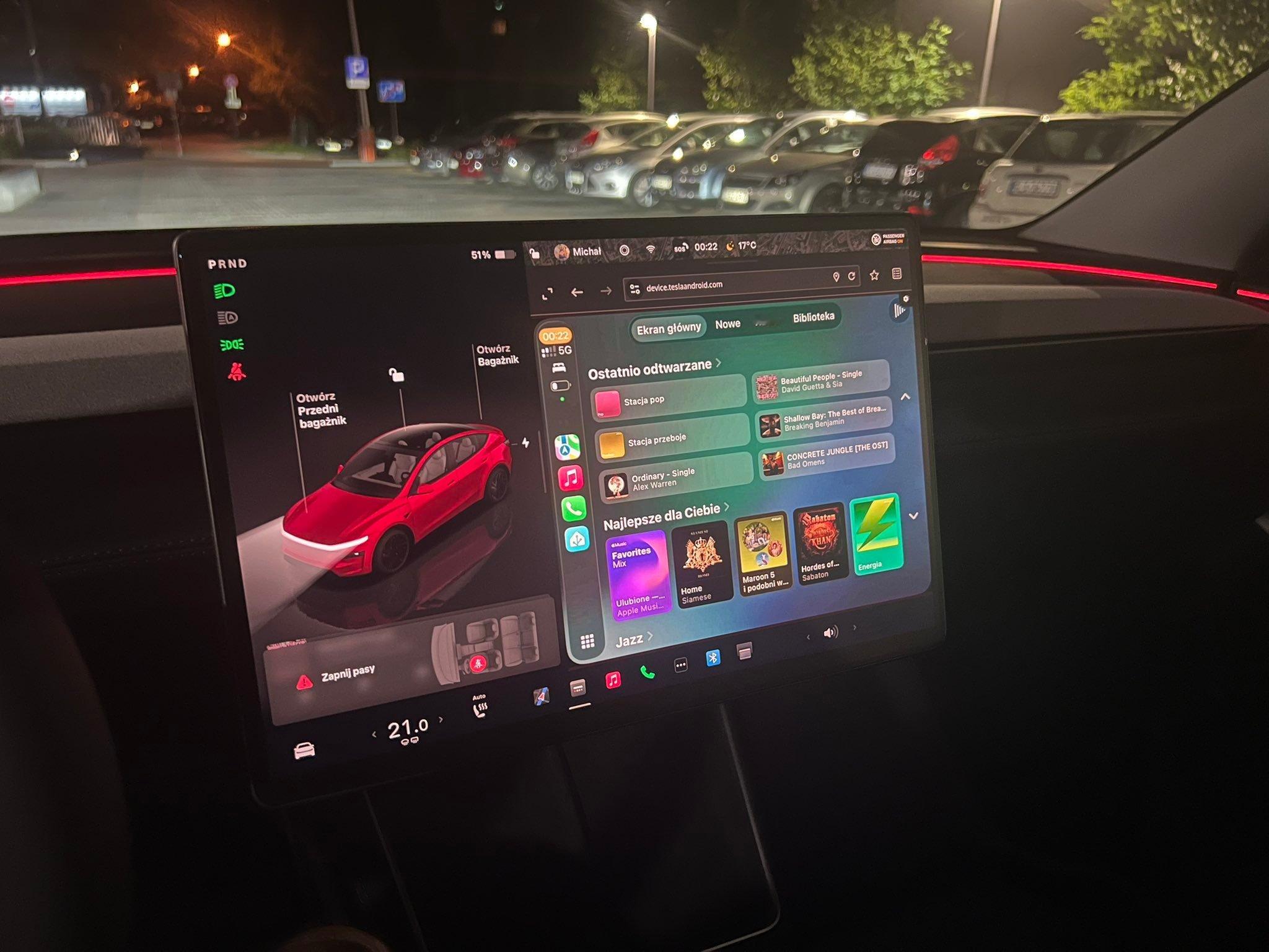Apple CarPlay 26 在特斯拉上运行大v聊车 ​​​