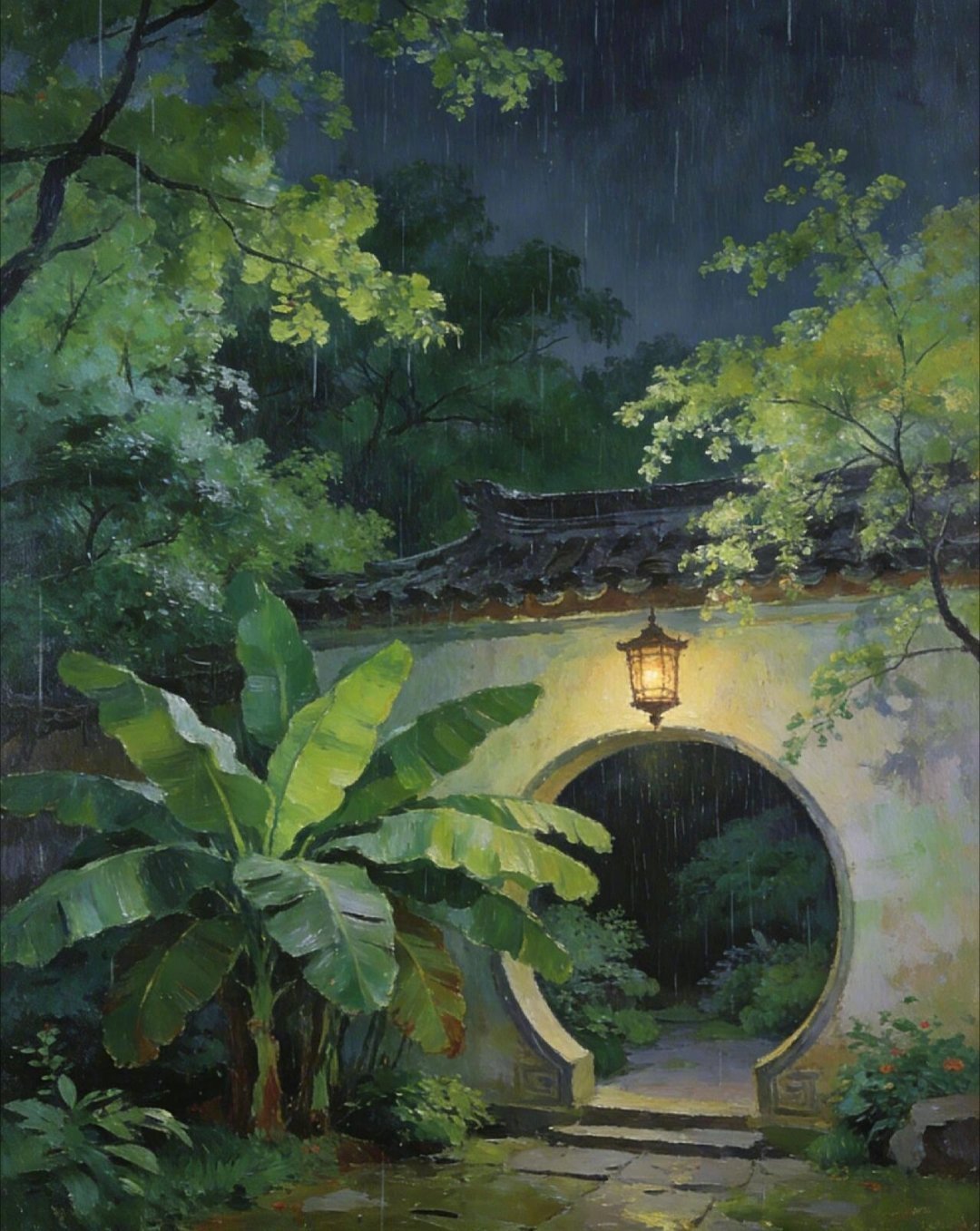 烟雨梦江南，江南梦中忆烟雨。 