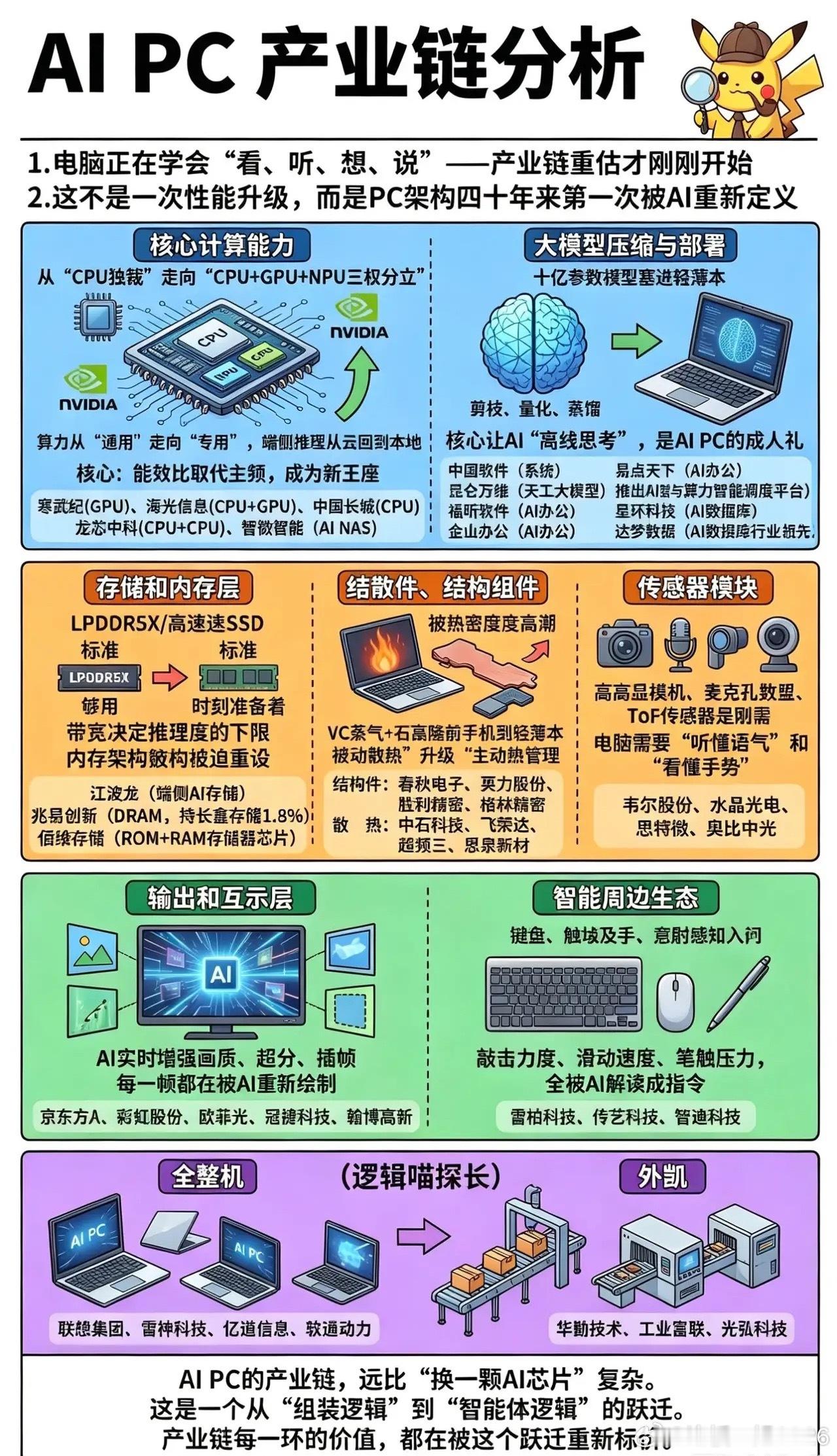AI PC彻底改写电脑行业！40年架构大变革，全产业链机会梳理过去四十年，电脑的