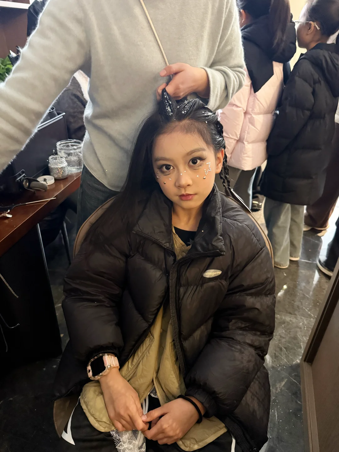 大眼睛女孩，化完妆是有点好看的😆