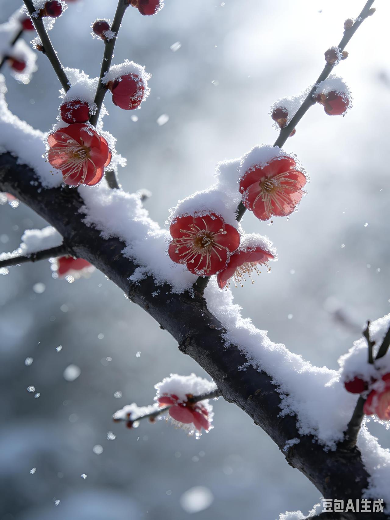 夏日生活打卡季梅花傲立雪中，暗香浮动，寒冬里的坚守终会迎来春暖花开。