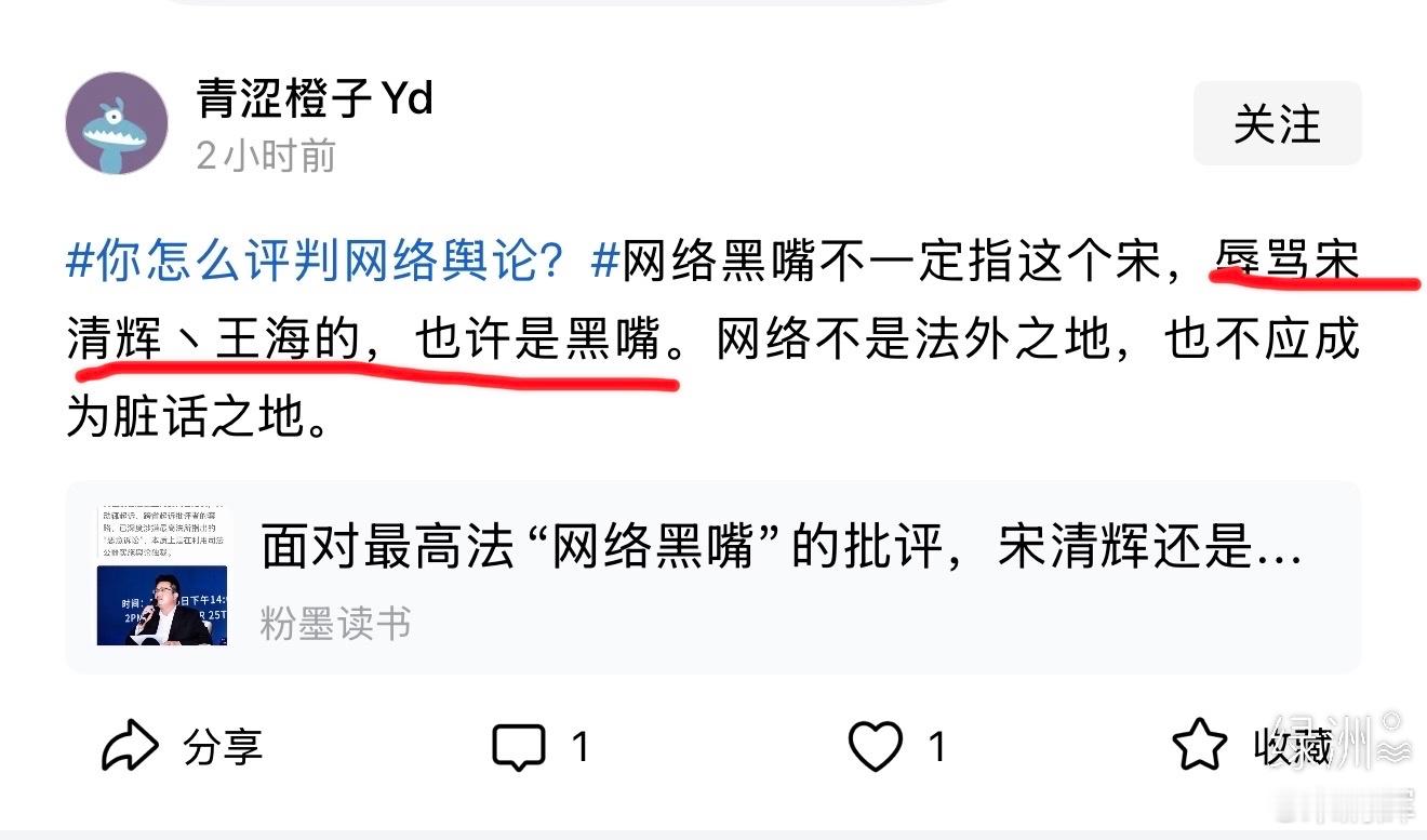 甘肃网友留言  网络黑嘴不一定指这个宋，辱骂宋清辉丶王海的，也许是黑嘴。网络不是