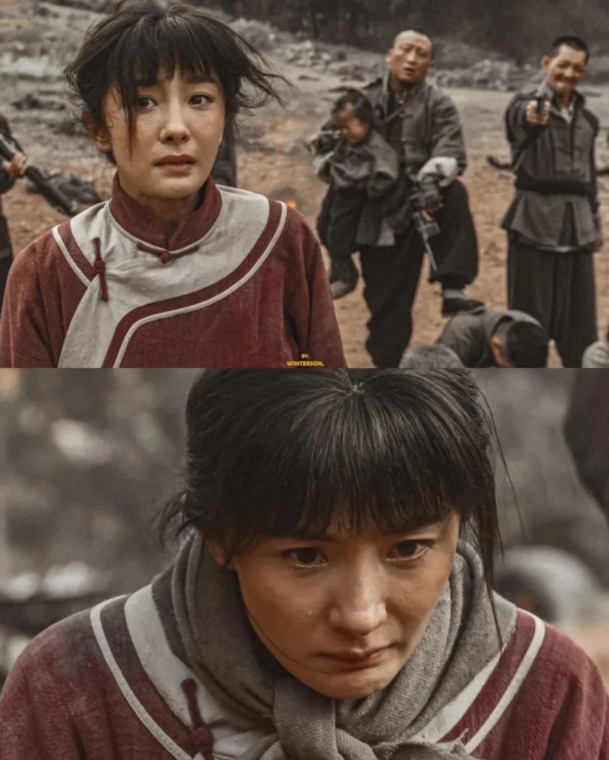 杨幂演出那种感觉，
勇敢不是不怕而是即使害怕还是要去做。
她起身时很努力地克服自