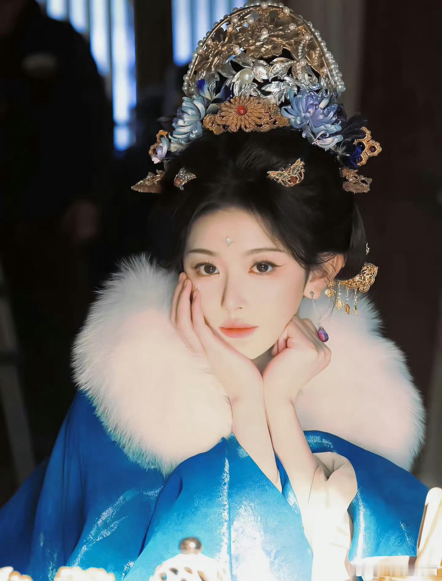孔雪儿新剧妆造必有高人指点真的好适合做古装里面的娇娇女~特别漂亮 ​​​