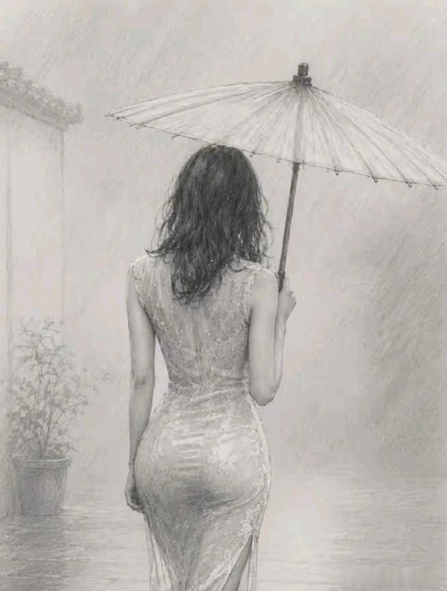 洋洋高锐·雨，在诉说什么◎雨……哗哗的街道一片喧嚣她……走了这一走也许就是千山万