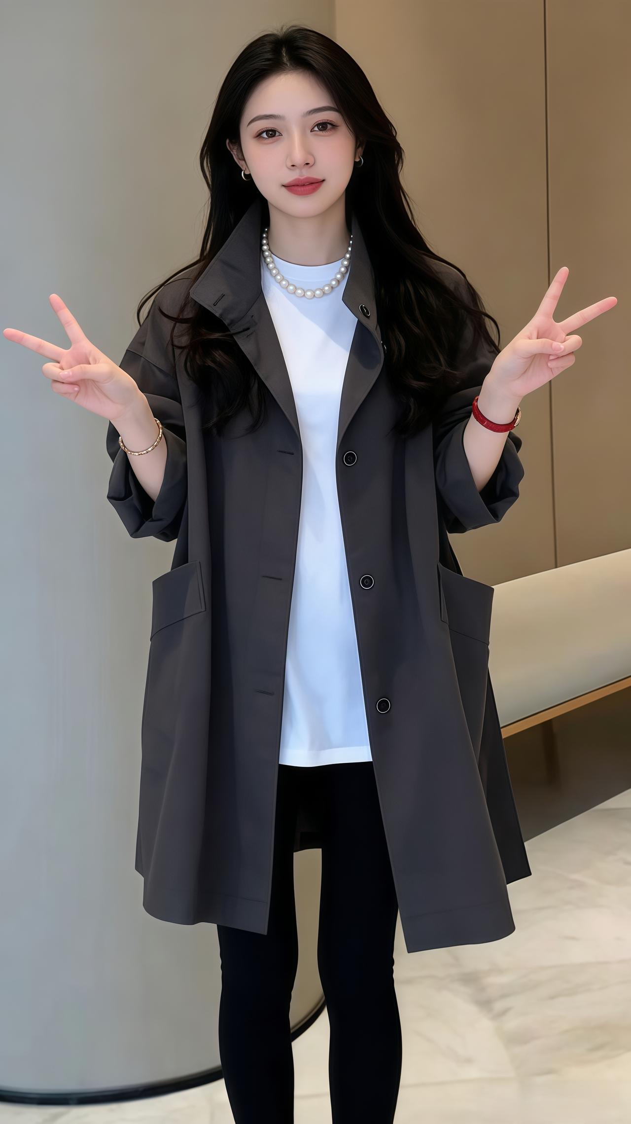 风衣穿搭今天穿什么韩系穿搭高级感穿搭