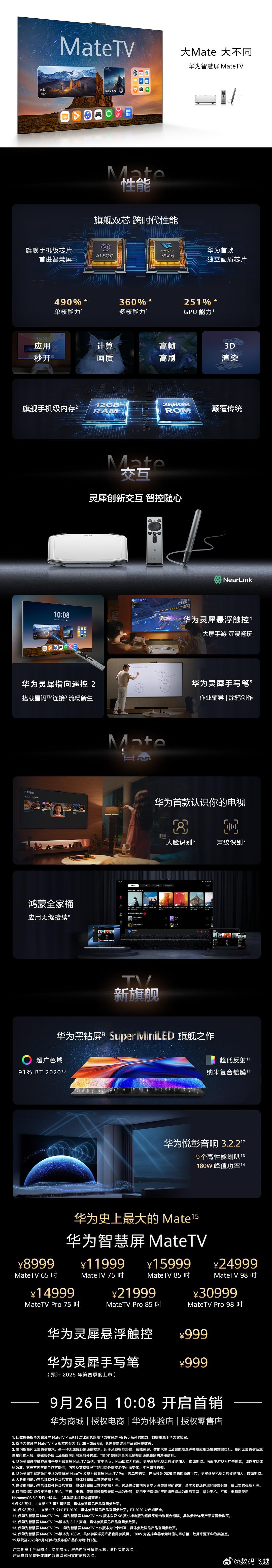 华为发布会装修还是早了，华为MateTV太强了，各种升级，果然能叫Mate的都不