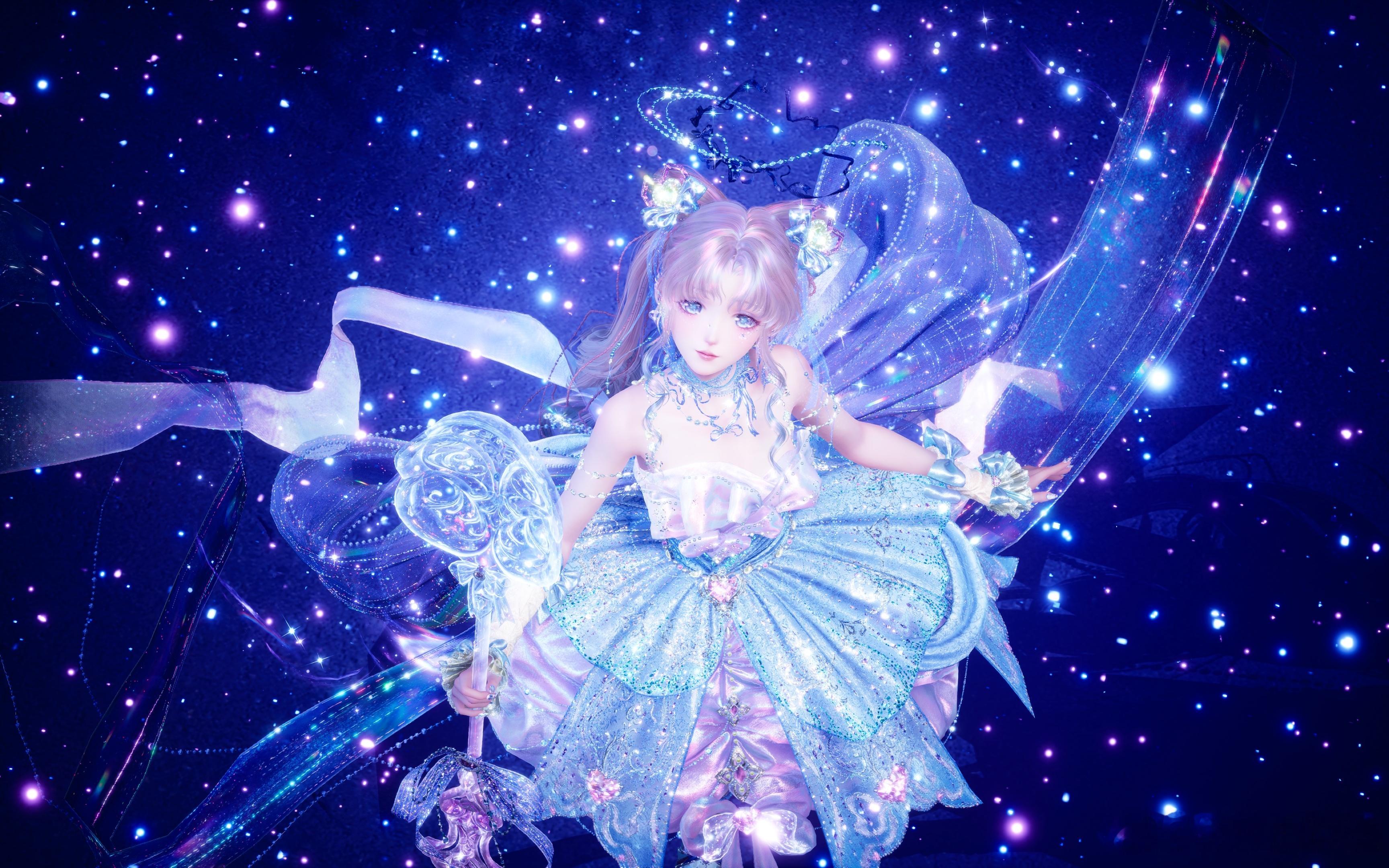 无限暖暖 Nikki💓无限暖暖拍摄      长夜有星光，细碎星光被轻轻揉碎，