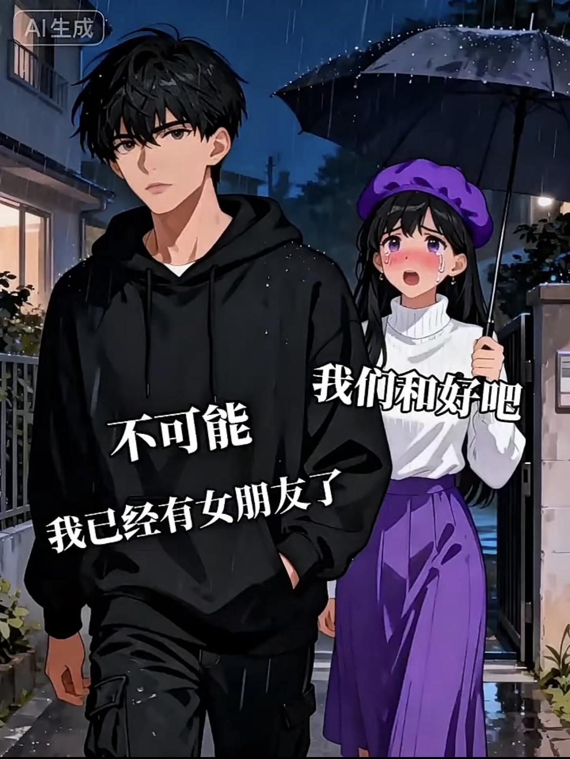 “ 老公，我们和好吧 ”[送心][送心]

“ 太晚了，我不会和你在一起 ”[机