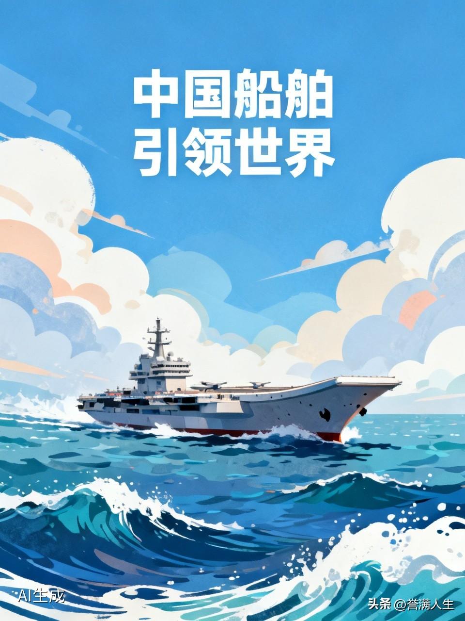 中国船舶创造奇迹，中船技术引领世界。中国航母走向深蓝，4号雏鹰傲视群雄!