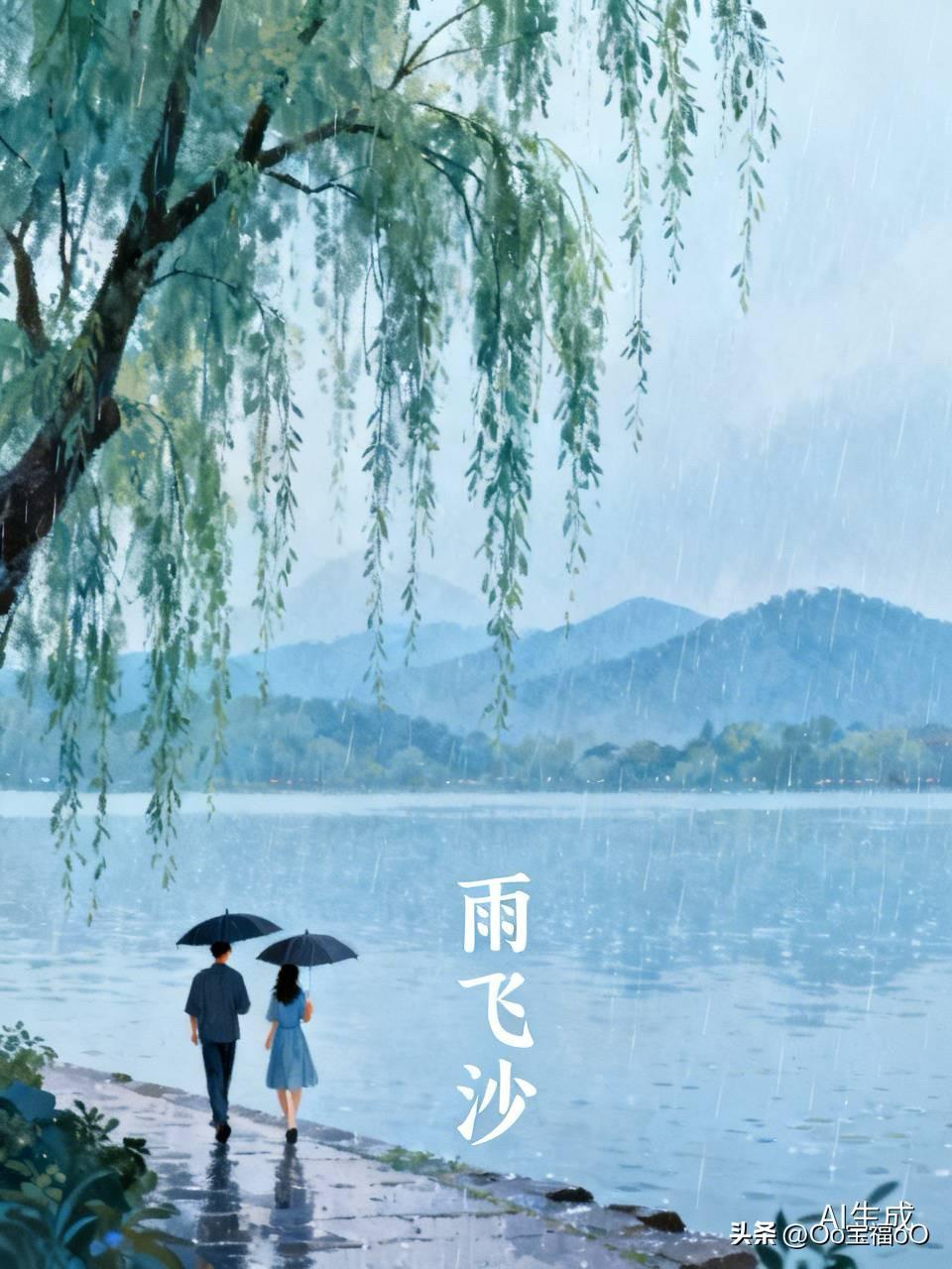 和风拂岸千堤翠柳、
尽妖悟无涯箐溪情、
千帆翠景皆炎江岸、
契情缘和谐度极勿、