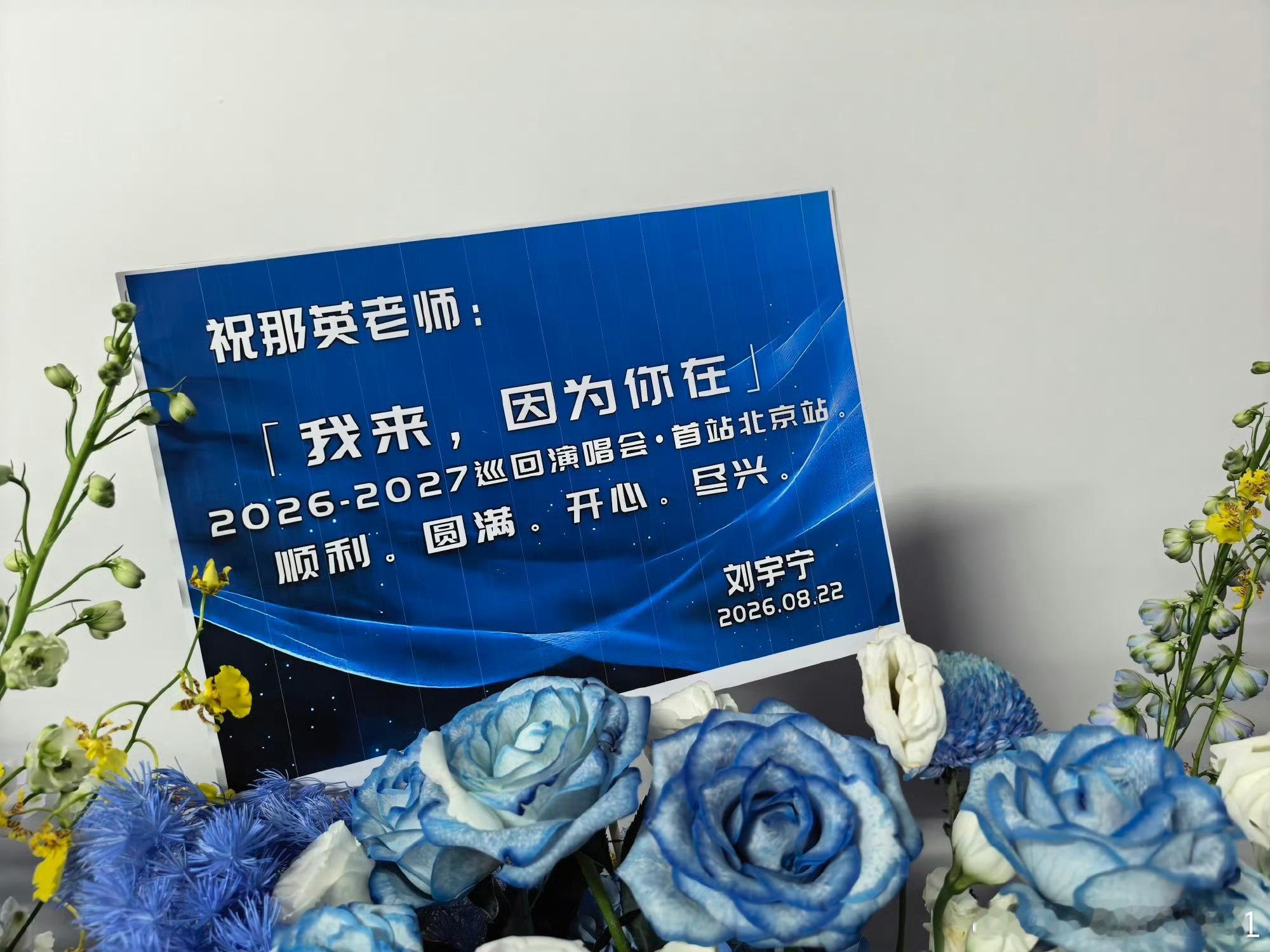 卡片上写着“顺利。圆满。开心。尽兴。”我们的小天使给那英老师送上了真诚的祝福。刘