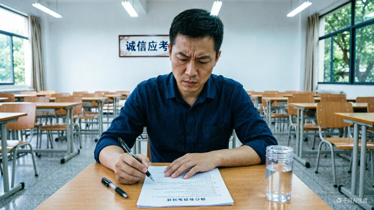 有一位37岁的大哥参加省公务员考试 ，他的执着让我感动。

昨天 ，我去参加了省