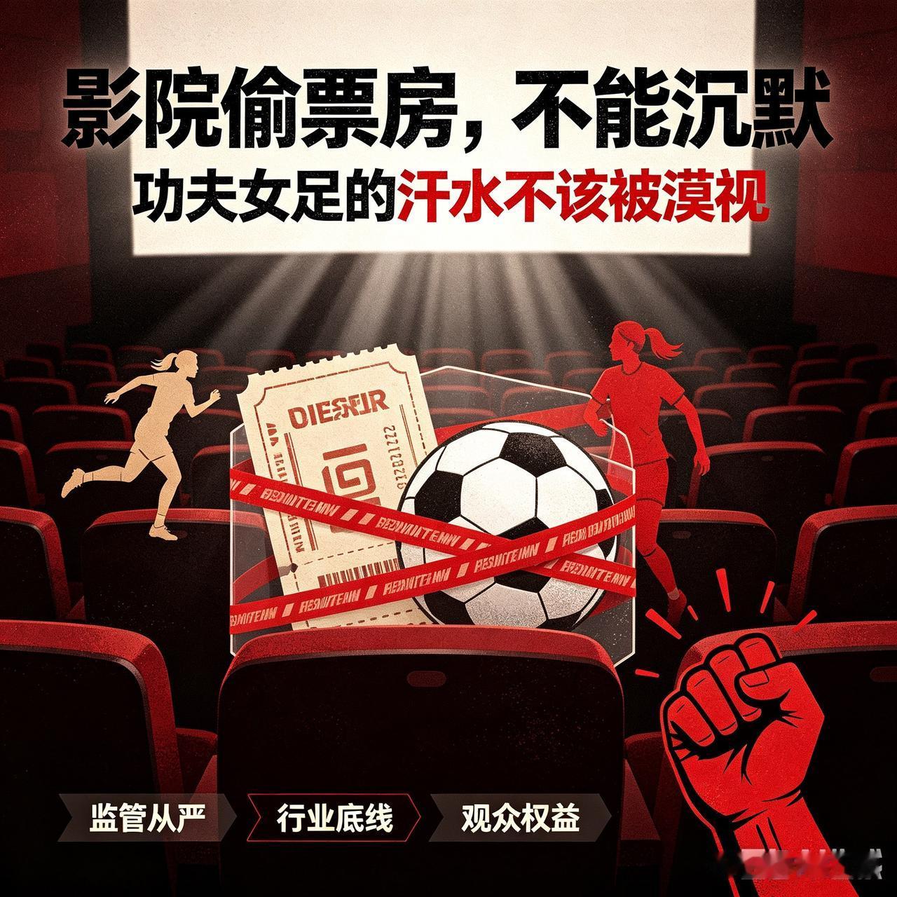 《功夫女足》大面积遭遇影院偷票房！这种乱象不严惩，迟早毁掉中国电影行业
最近刷遍