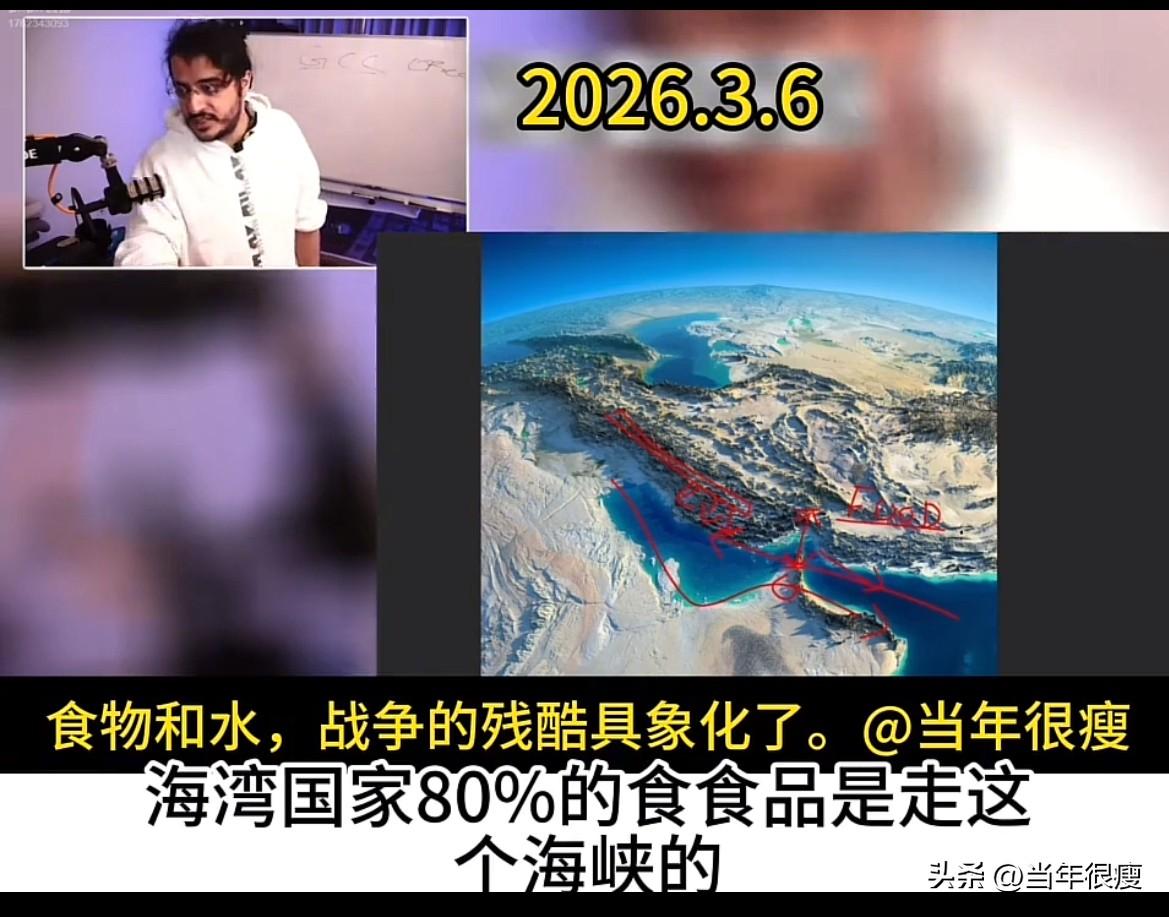 都说霍尔木兹海峡，但原来石油不是重点，食物和水才是。

海湾合作委员会（GCC）