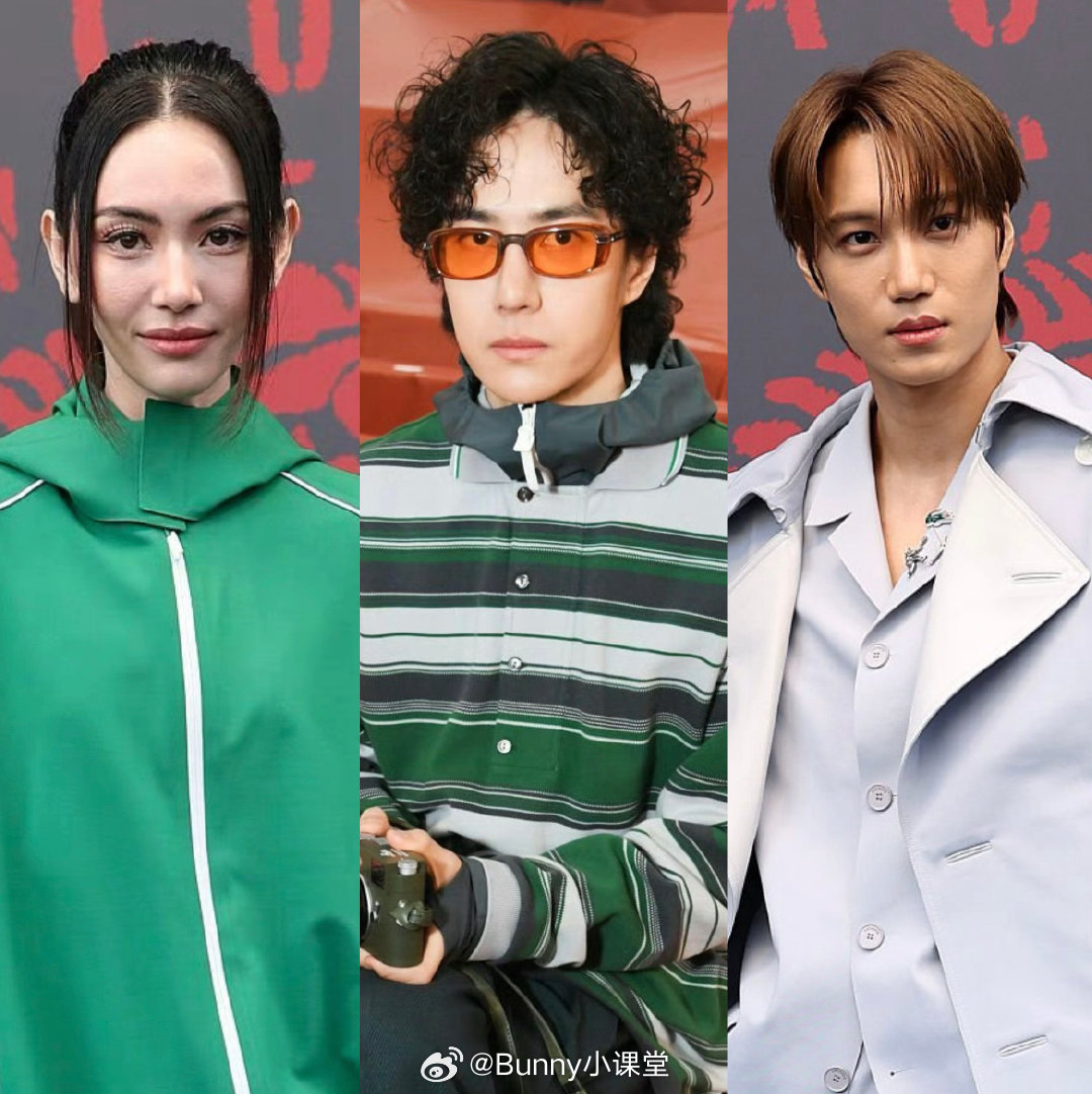 出席同品牌Lacoste大秀的Mai、Kai、王一博生图，王一博状态竟然最好