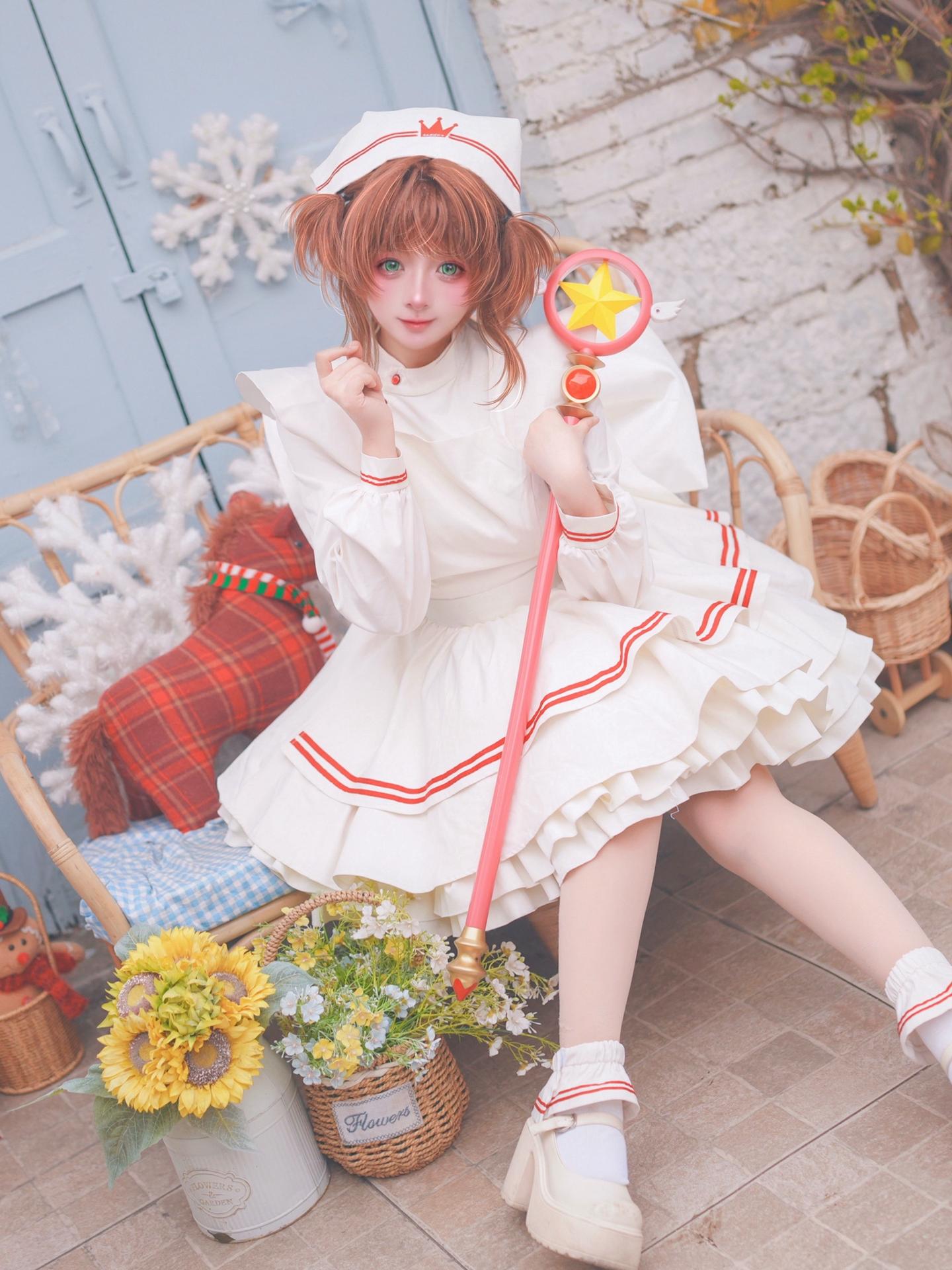 护士小樱也太萌辣！🌸。📷：  赛博头发