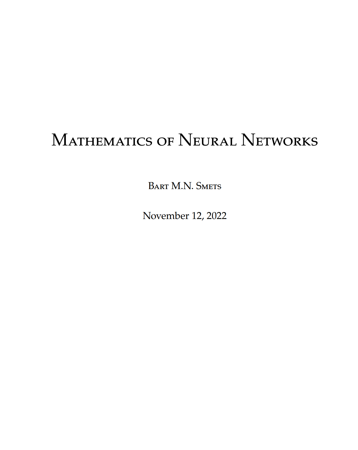 神经网络的数学地址：arxiv.org/pdf/2403.04807Mathem