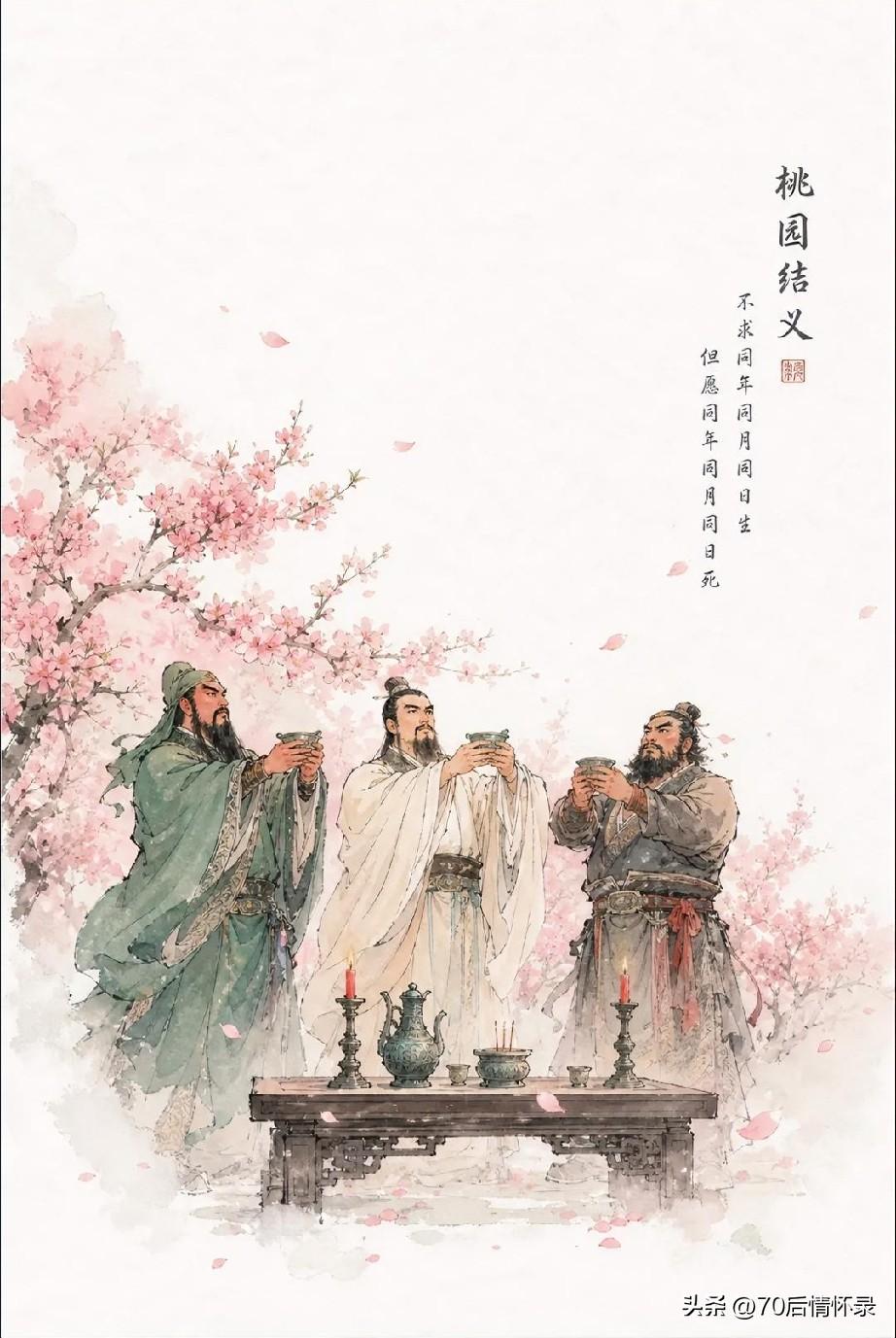 桃园一拜，织席贩履的刘备以布衣之身，心怀兴复汉室的宏愿。颠沛半生，屡战屡败却从未
