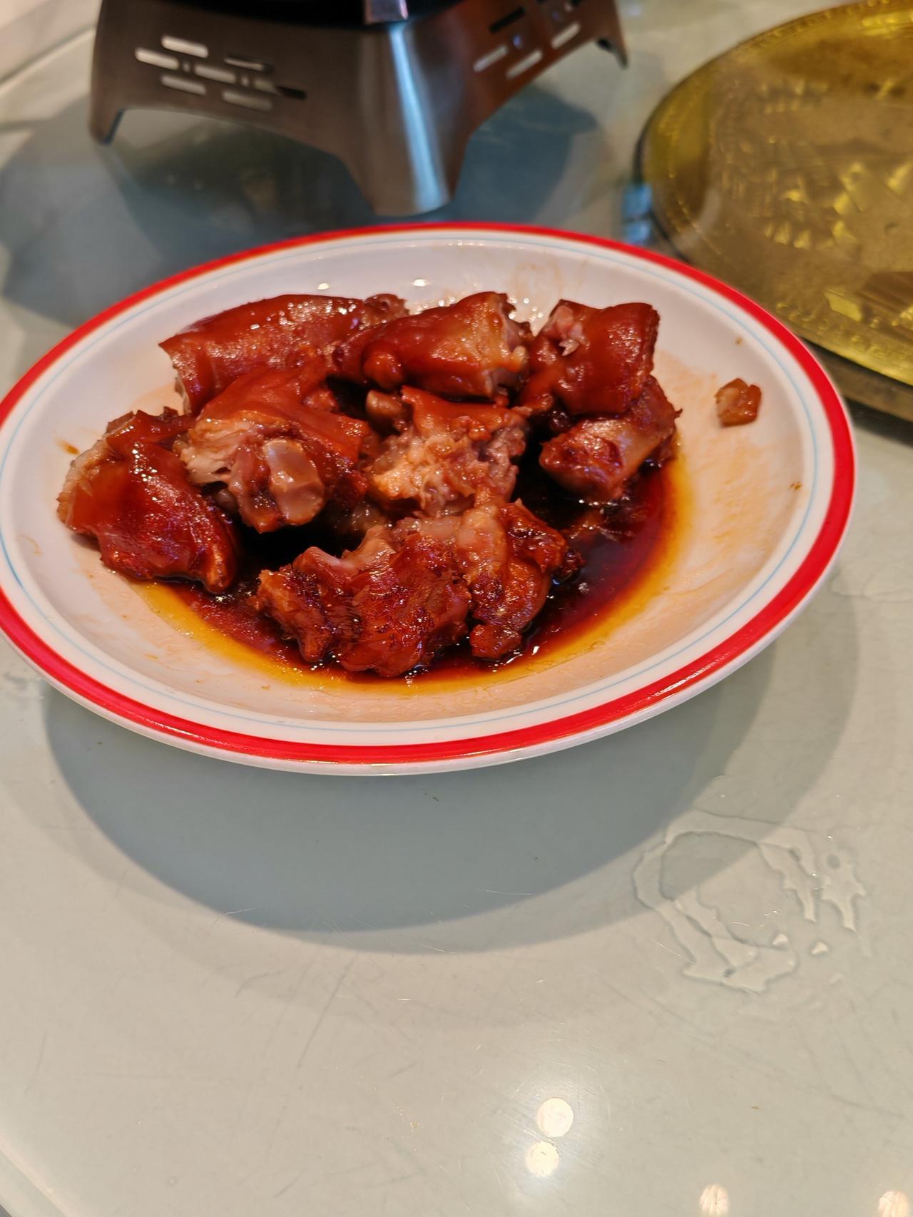 晒图笔记大赛那天在那天在黄陂“回家吃饭”饭店吃饭，这道蹄花还比较好吃，软糯可口，