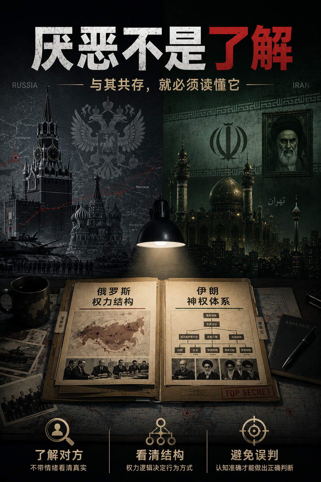 对于某种政治势力，你可以不喜欢甚至厌恶，但是你和它在这个世界共存，你就需要深入了