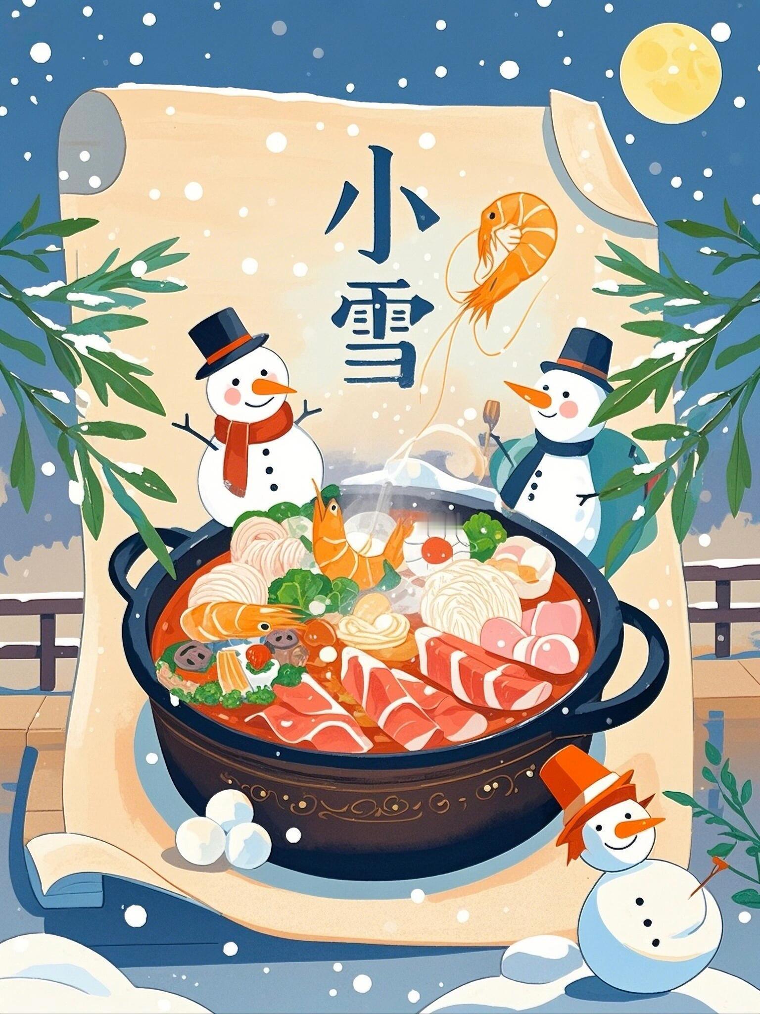 下雪天送火锅食材 ❄️ 窗外飘雪，屋内火锅香气四溢。精选食材，搭配多样汤底，每一
