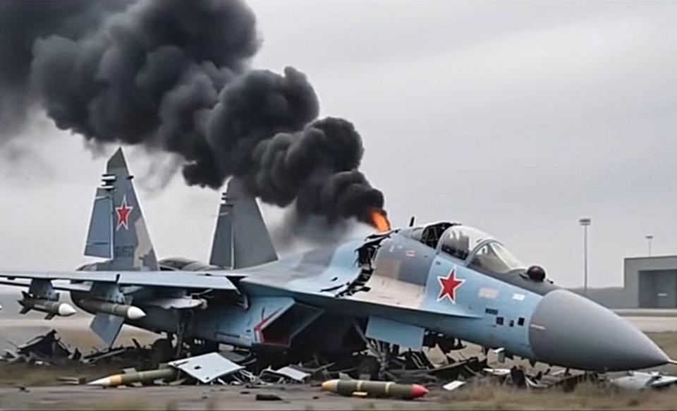 战斗机的壮烈牺牲，英勇无畏的精神！🇷🇺🚀💥