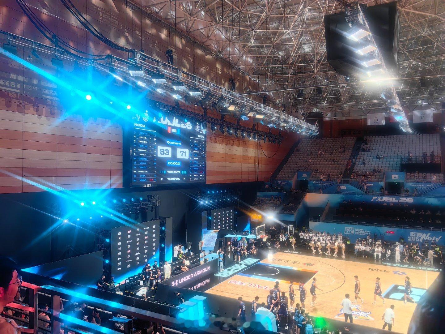 AUBL2026政治大学VS上海交通大学整场比赛结束，比分83：71。上海交大惜