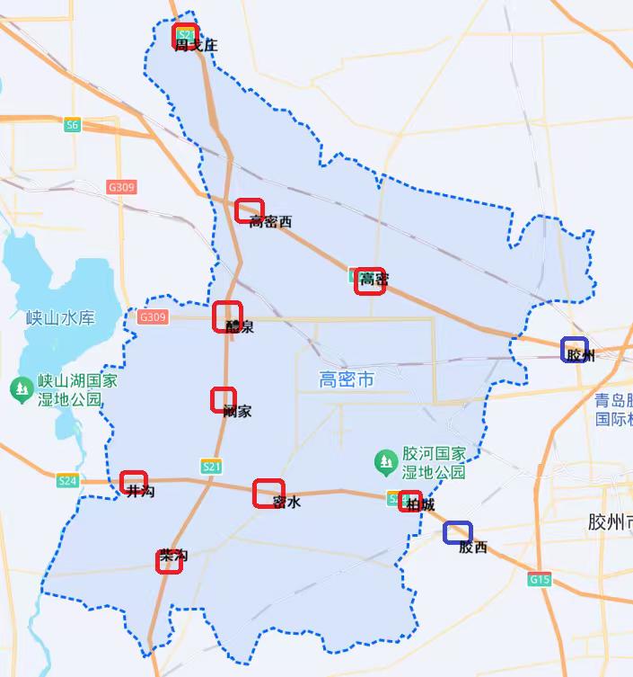 山东高速优秀的县—潍坊高密，济青 / 新董 / 济潍高速穿境，9 个出入口覆盖所
