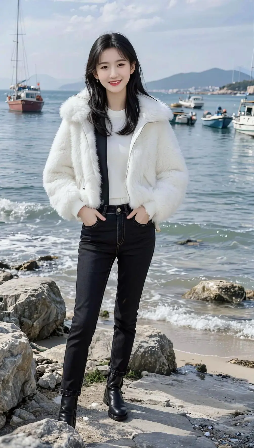 AI海滨生活照 ai创作