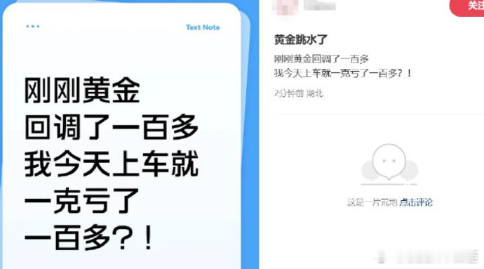今天刚上车1克黄金亏100多普通人真的不要玩，也不要跟风！能守住就是最大的投资！