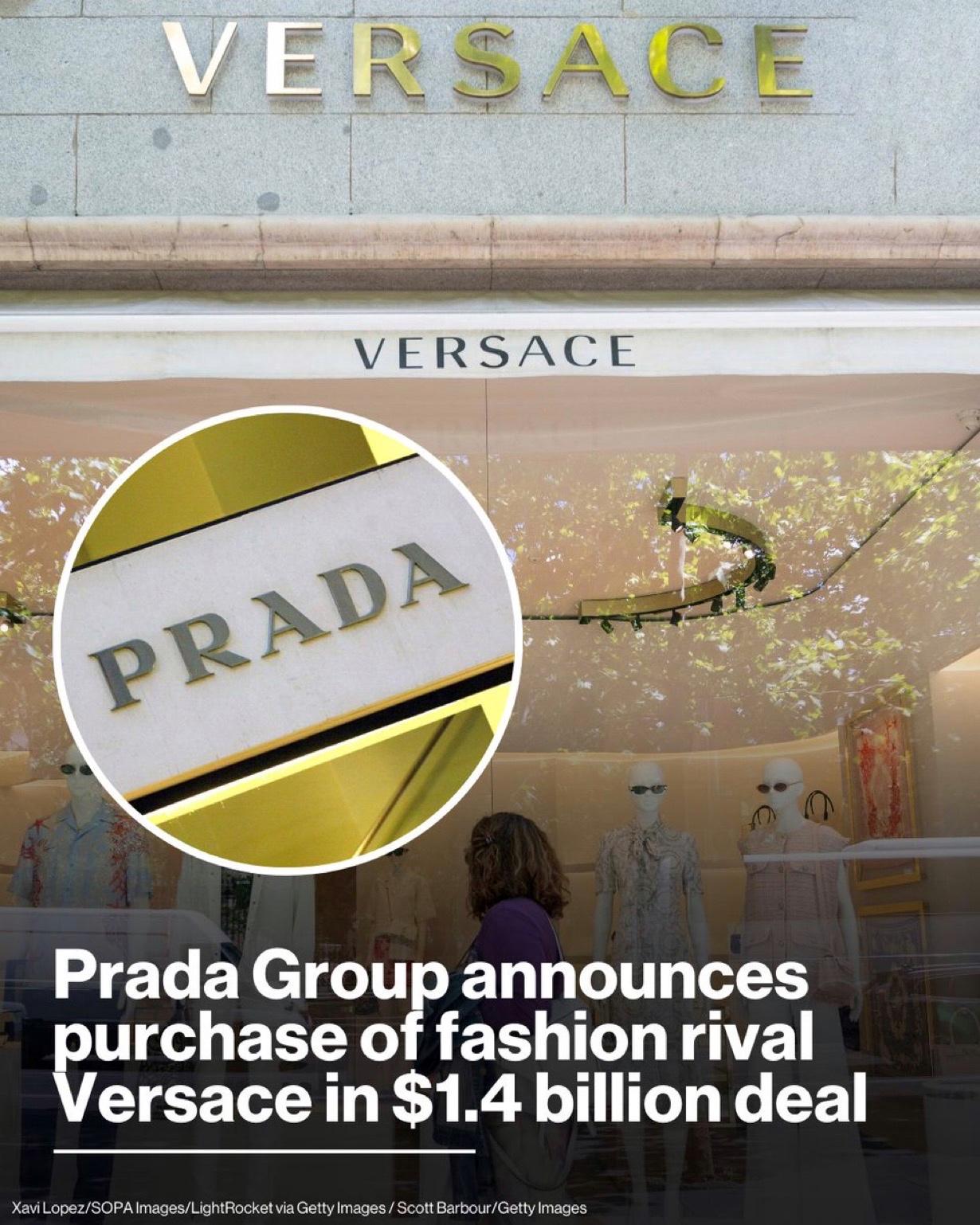 昔日时尚界的竞争对手如今走到了一起，Prada （普拉达）集团宣布以近 14 亿